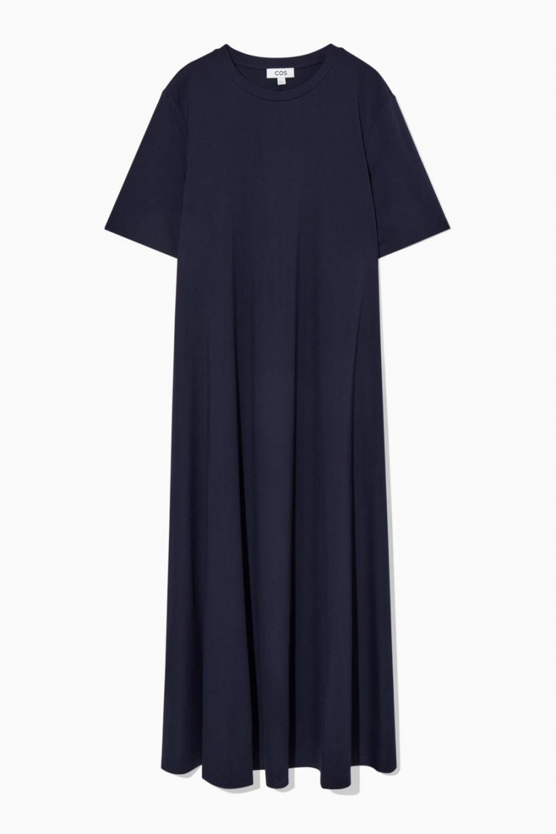 COS Voluminous Maxi T-shirt Ruha Női Sötétkék | SGF-132469